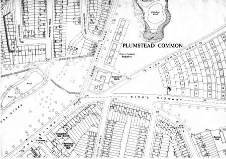Map of the Prefabs on Plumstead and Winn's Commons c.1943