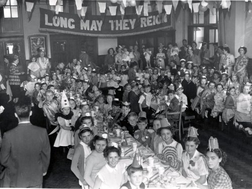 Queen's Coronation Party, 1953 at Waverly School